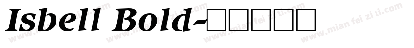 Isbell Bold字体转换